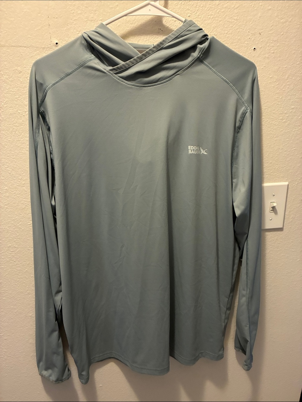 Eddie Bauer Men’s Hooded Performance Long-Sleeve Shirt - Light Sage